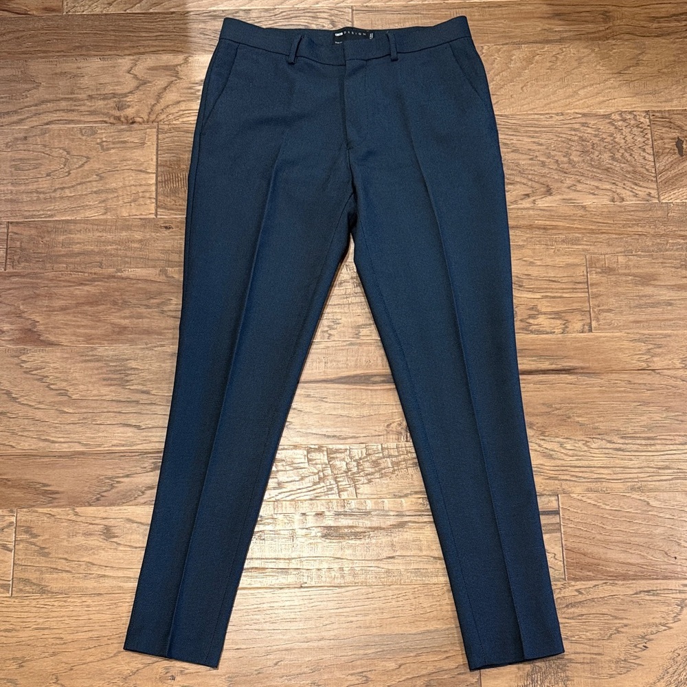 ASOS Men's Dark Blue Dress Pants